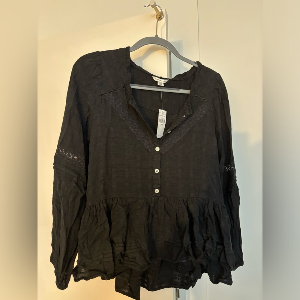 American Eagle Long Sleeve Peasant Blouse